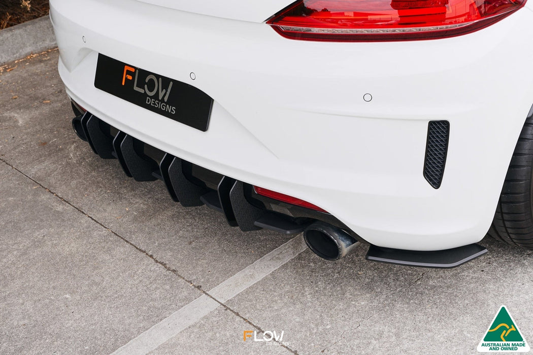 Scirocco R FL V3 Rear Spats (Pair)-Flow Designs