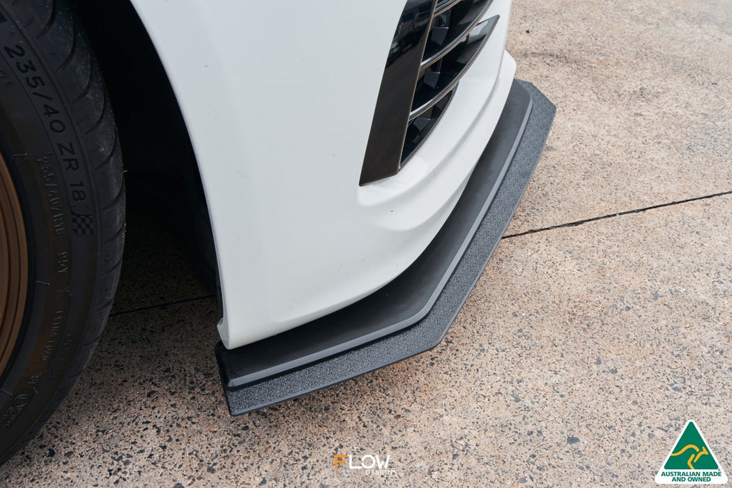 Scirocco R FL V3 Front Lip Splitter Extensions (Pair)-Flow Designs