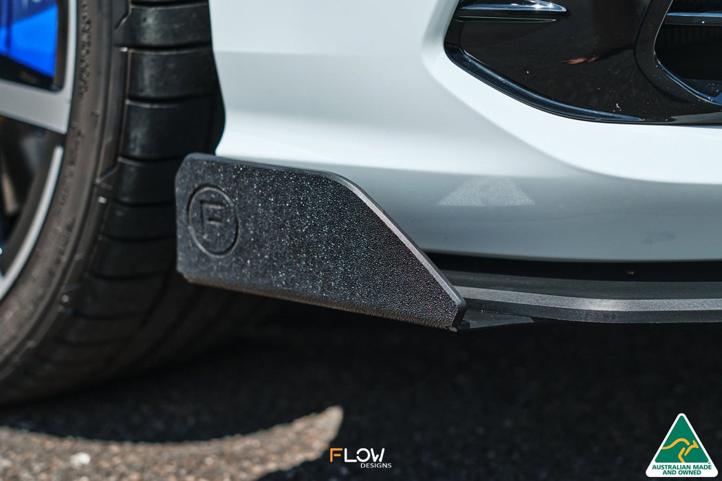 MK8 Golf R Front Lip Splitter Winglets (Pair)-Flow Designs