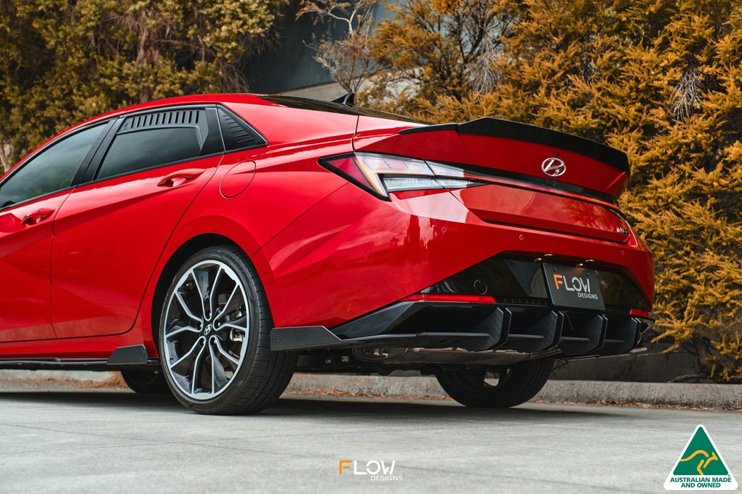 CN7 Elantra N Line Sedan 2020 Rear Spoiler Extension-Flow Designs