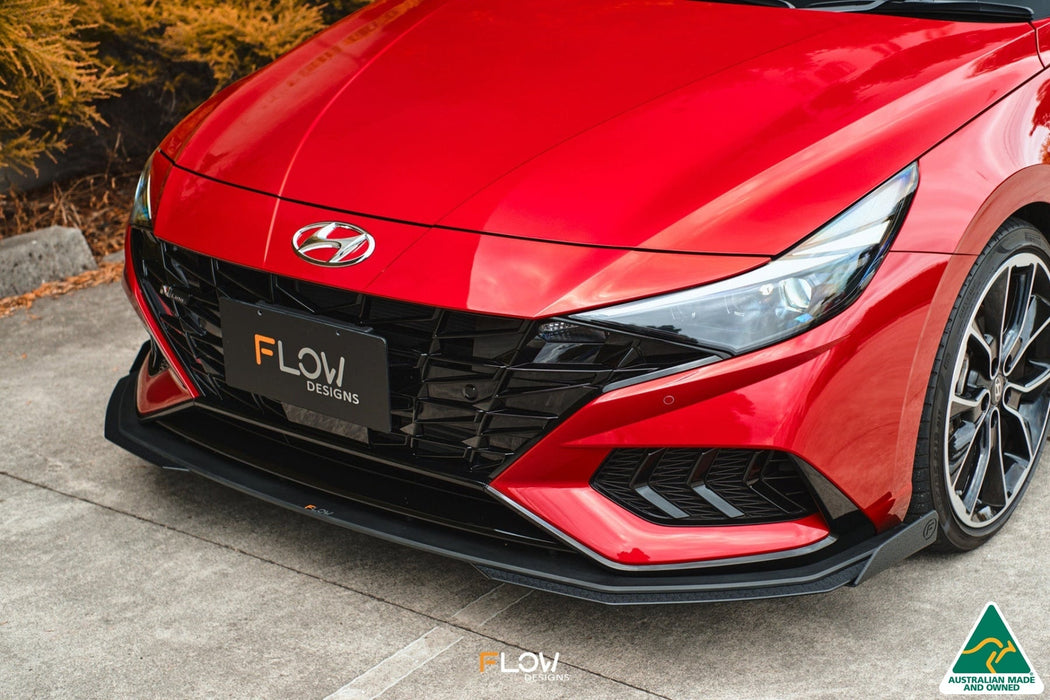 CN7 Elantra N Line Sedan 2020 Front Lip Splitter & Mounting Brace-Flow Designs