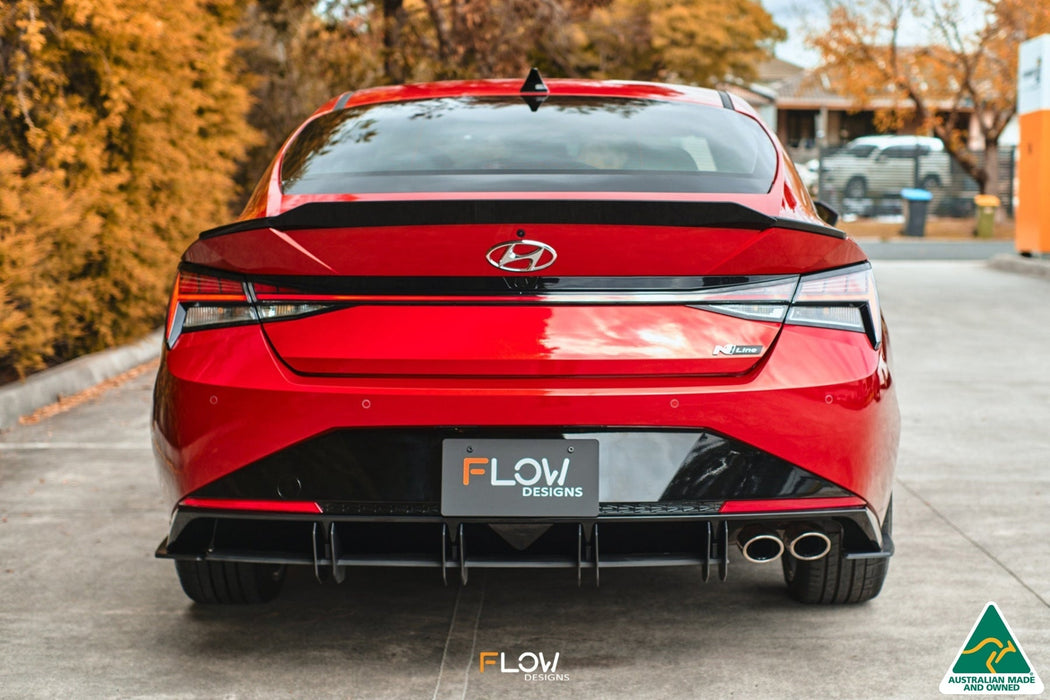 CN7 Elantra N Line Sedan 2020 Rear Spoiler Extension-Flow Designs