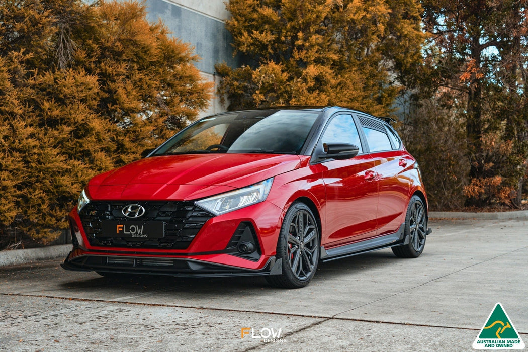 i20 N BC3 Front Lip Splitter & Mounting Brackets-Flow Designs