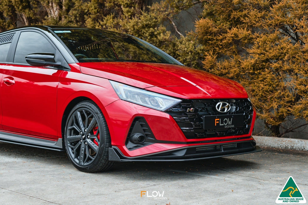 i20 N BC3 Front Lip Splitter & Mounting Brackets-Flow Designs