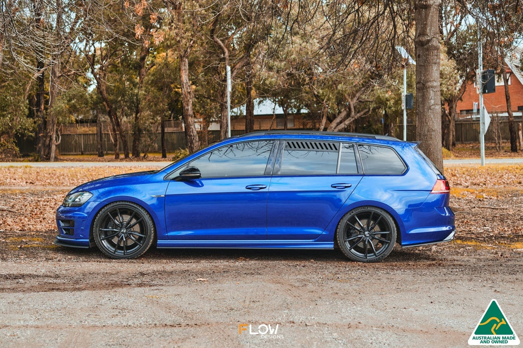 MK7 Golf R Wagon Side Skirt Splitters V3 (Pair)(Clearance-old design-no finish selection)-Flow Designs