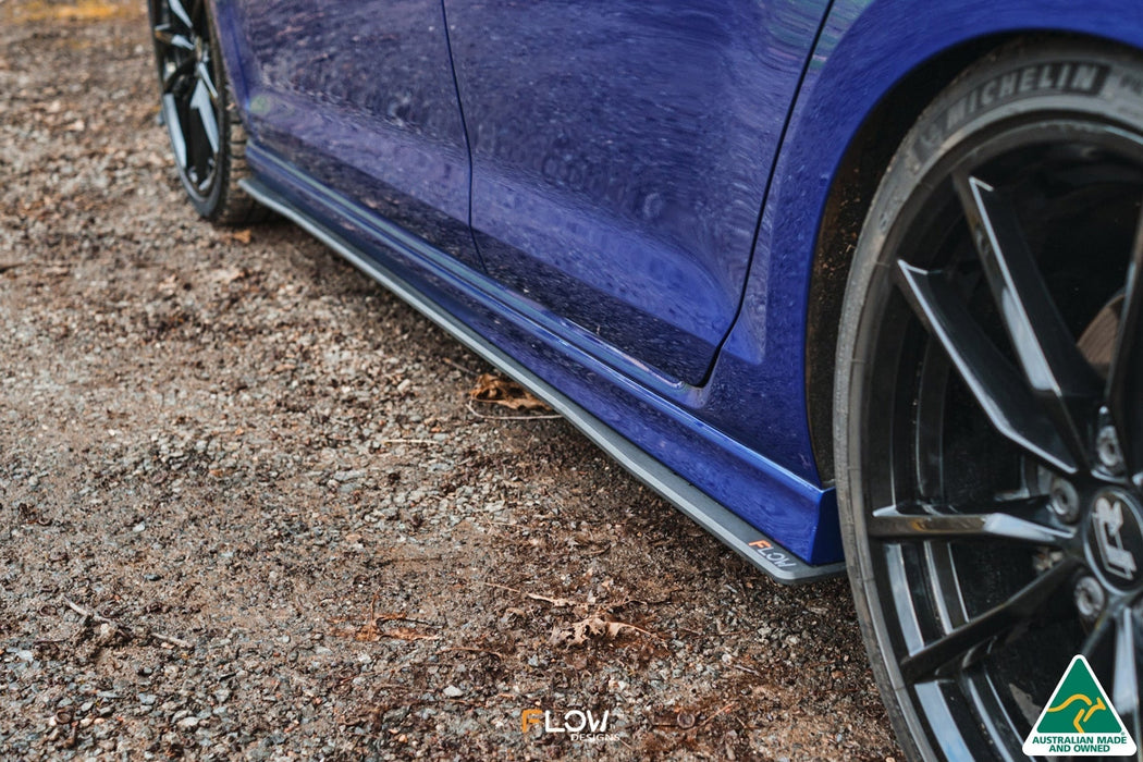 MK7 Golf R Wagon Side Skirt Splitters V3 (Pair)(Clearance-old design-no finish selection)-Flow Designs