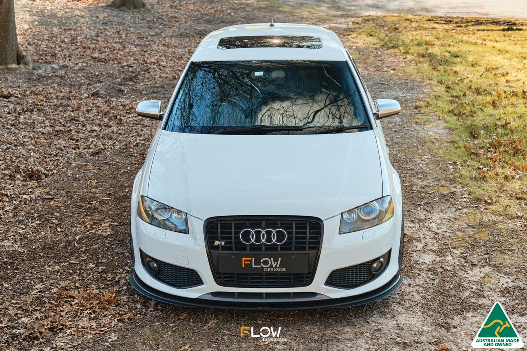 S3 8P Hatch (PFL) Front Lip Splitter Extensions (Pair)-Flow Designs