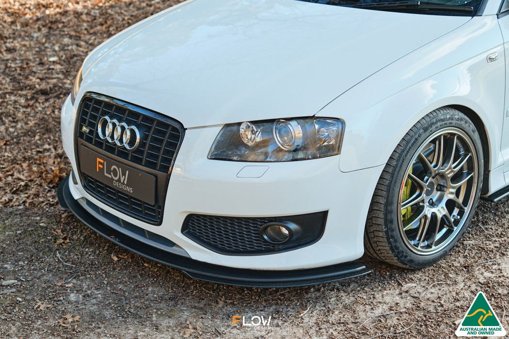 S3 8P Hatch (PFL) Front Lip Splitter Extensions (Pair)-Flow Designs