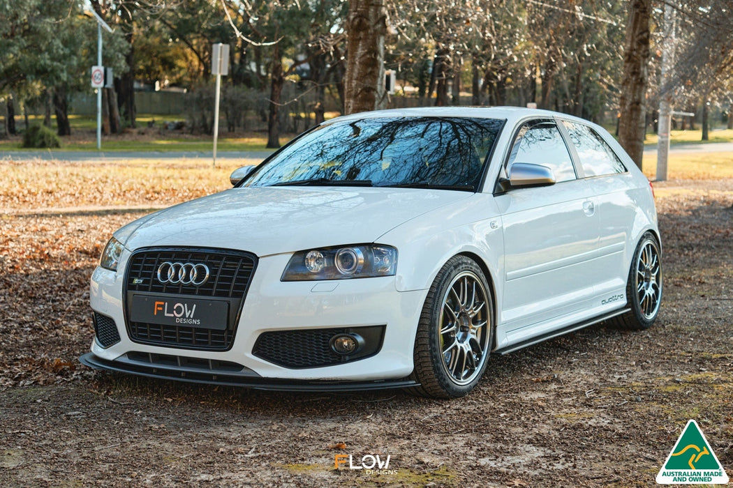 S3 8P Hatch (PFL) Front Lip Splitter Extensions (Pair)-Flow Designs