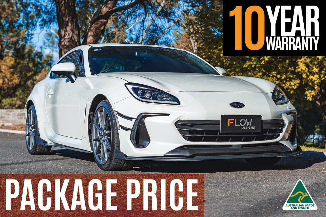 ZD8 BRZ Full Lip Splitter Set (GLOSS BLACK)-Flow Designs