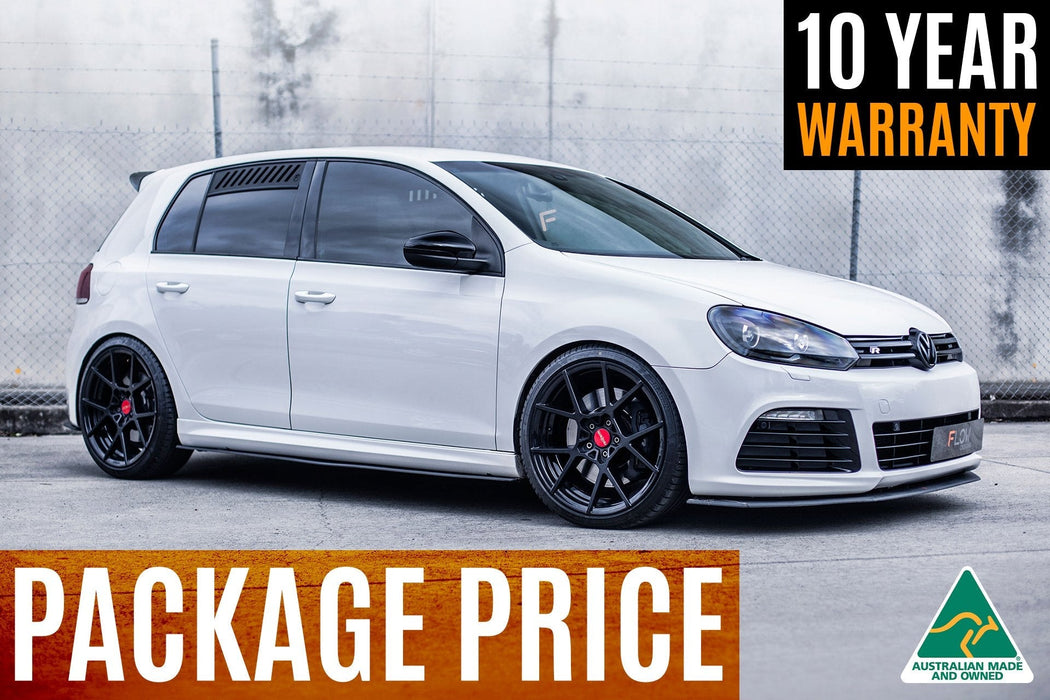 MK6 Golf R Full Lip Splitter Set WITHOUT Accessories-Flow Designs
