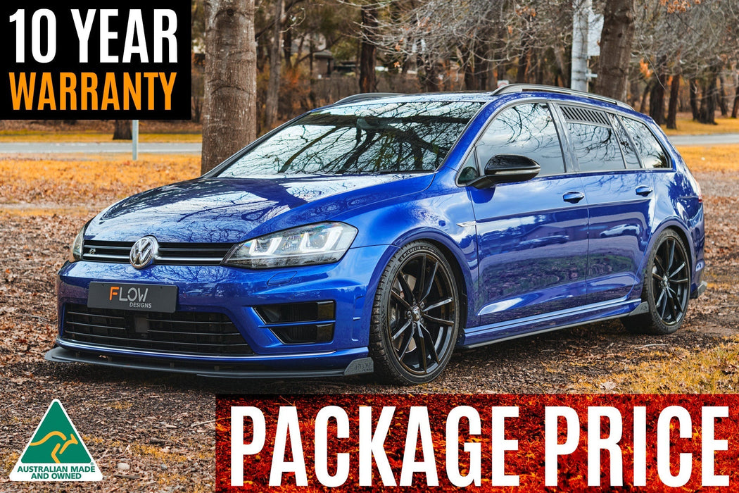 MK7 Golf R Wagon - Full Lip Splitter Set-Flow Designs