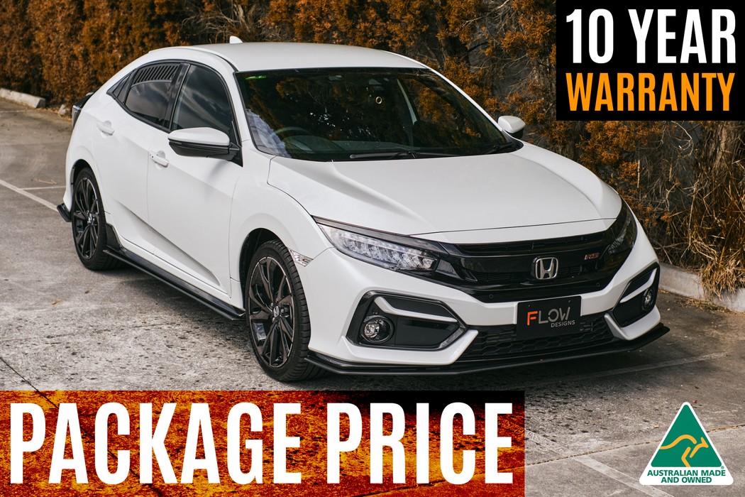FK4/FK7 Civic RS Hatch FL Full Lip Splitter Set-Flow Designs