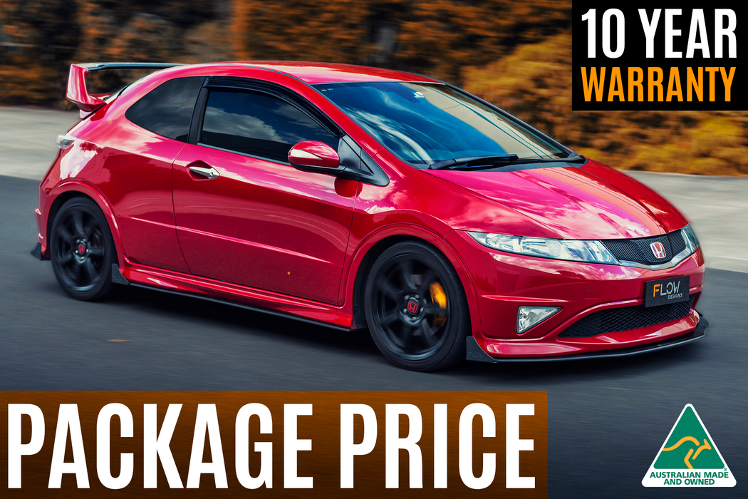 FN2 Civic Type R Full Lip Splitter Set-Flow Designs