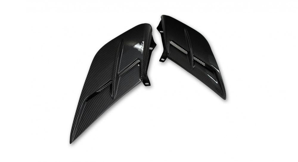 Ferrari 488 Spider/GTB | Air-Guide Sidewall Set N-Largo - Visible Carbon