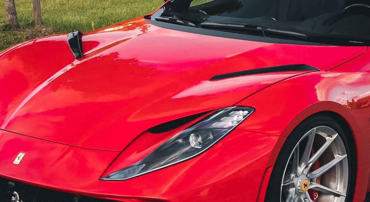 Ferrari 812 Superfast/GTS | Insert For Air Outlet Engine Bonnet N-Largo - Visible Ferrari Carbon