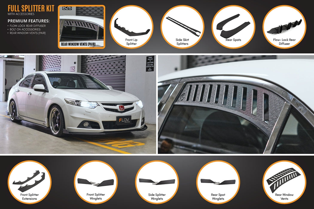 CU2 Accord Euro Full Lip Splitter Set - Modulo-Flow Designs