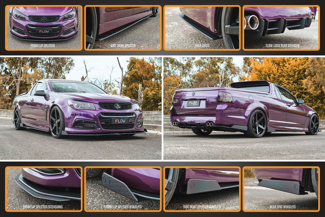 VF Commodore S1 Ute Full Lip Splitter Set-Flow Designs