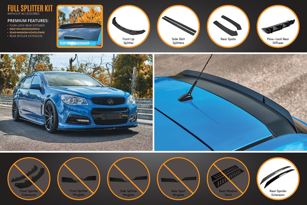 VF Commodore S1 Wagon Full Lip Splitter Set-Flow Designs