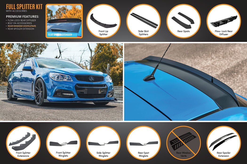 VF Commodore S1 Wagon Full Lip Splitter Set-Flow Designs