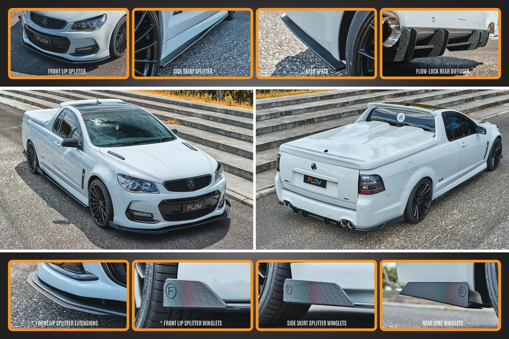 VF Commodore S2 Ute Full Lip Splitter Set-Flow Designs