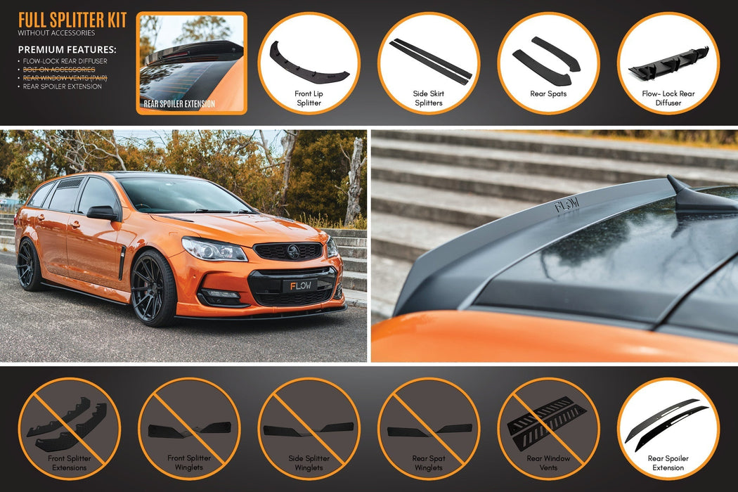 VF Commodore S2 Wagon Full Lip Splitter Set-Flow Designs