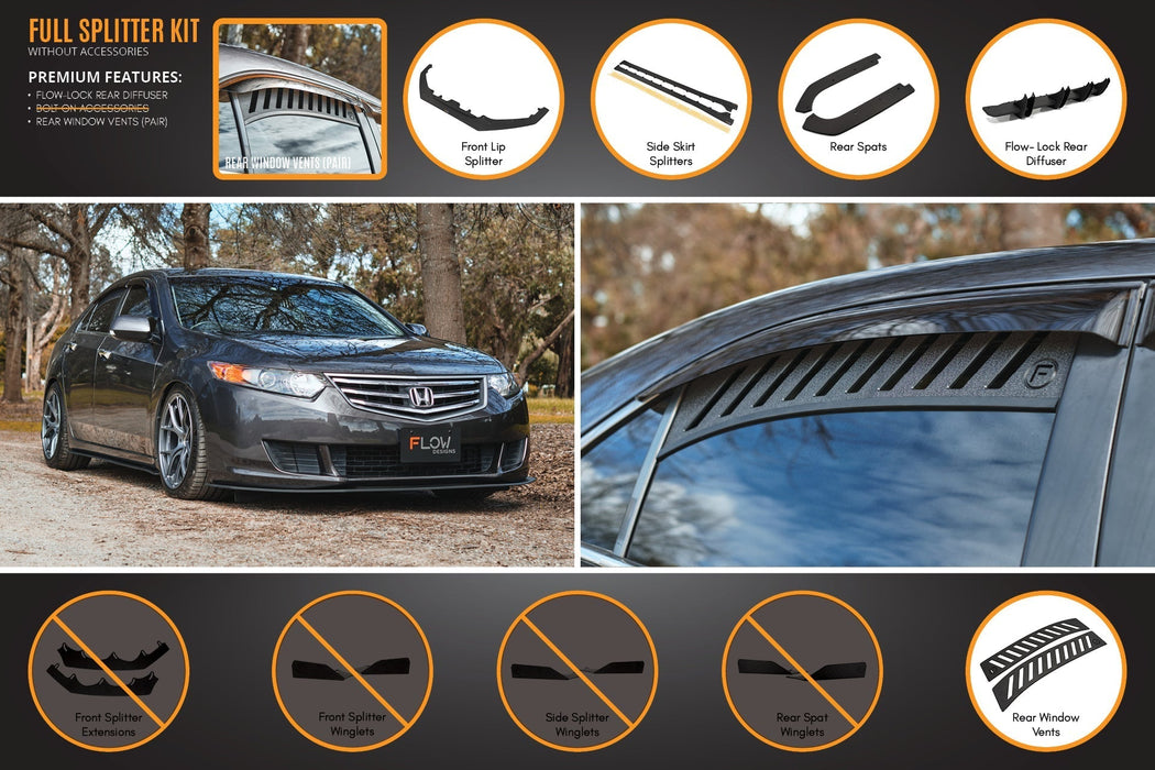 CU2 Accord Euro Full Lip Splitter Set - Standard-Flow Designs