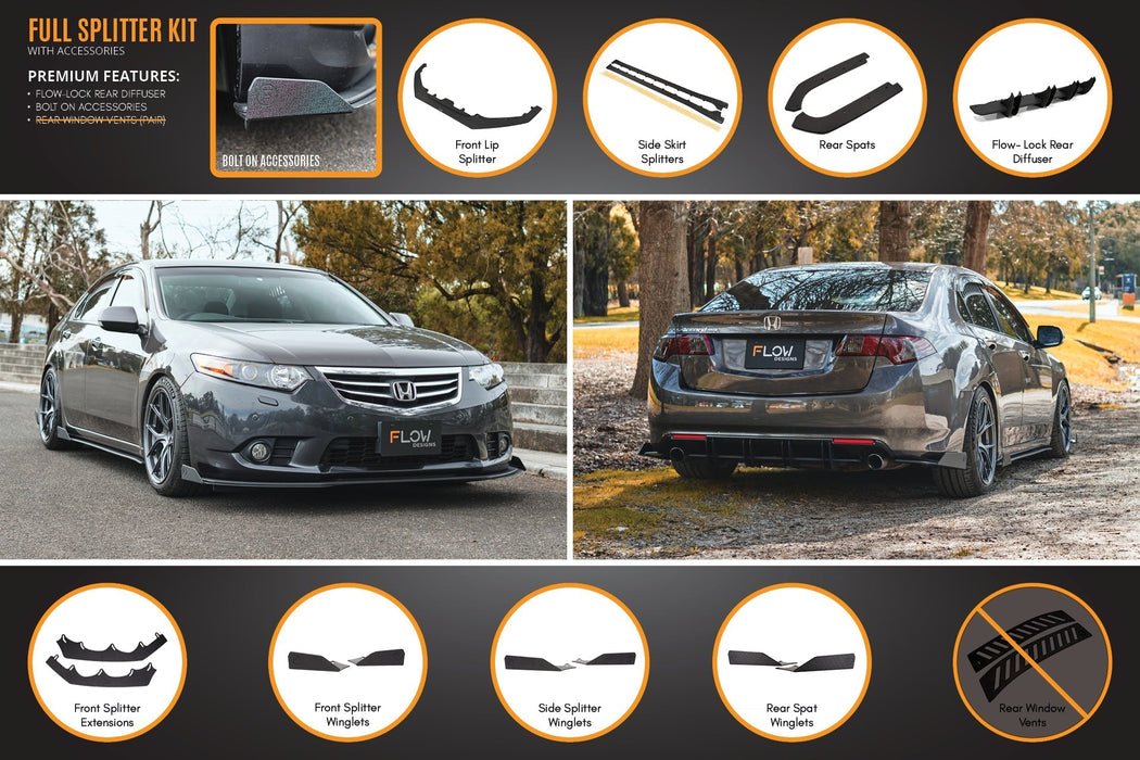CU2 Accord Euro Full Lip Splitter Set - Standard-Flow Designs