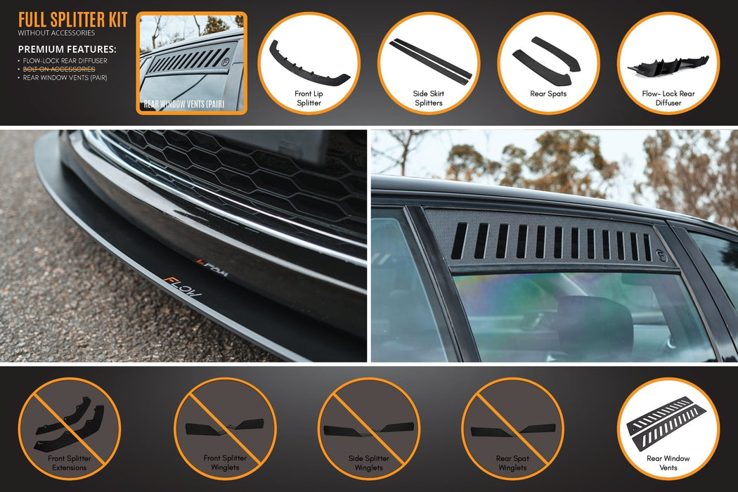 VE Commodore S1 Wagon Full Lip Splitter Set-Flow Designs