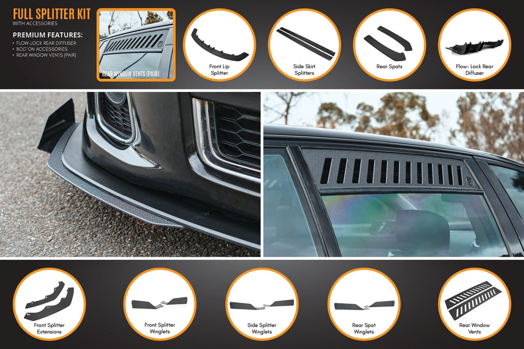 VE Commodore S1 Wagon Full Lip Splitter Set-Flow Designs