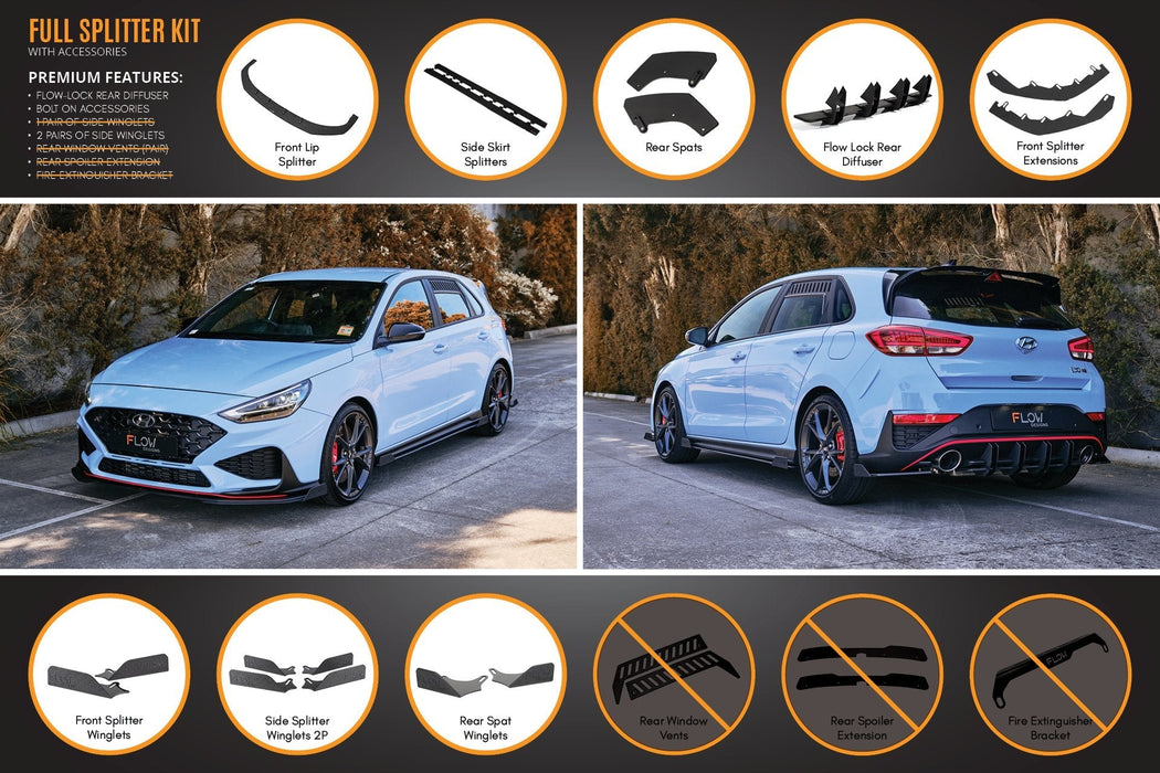i30N Hatch PD FL 2021 Full Lip Splitter Set-Flow Designs