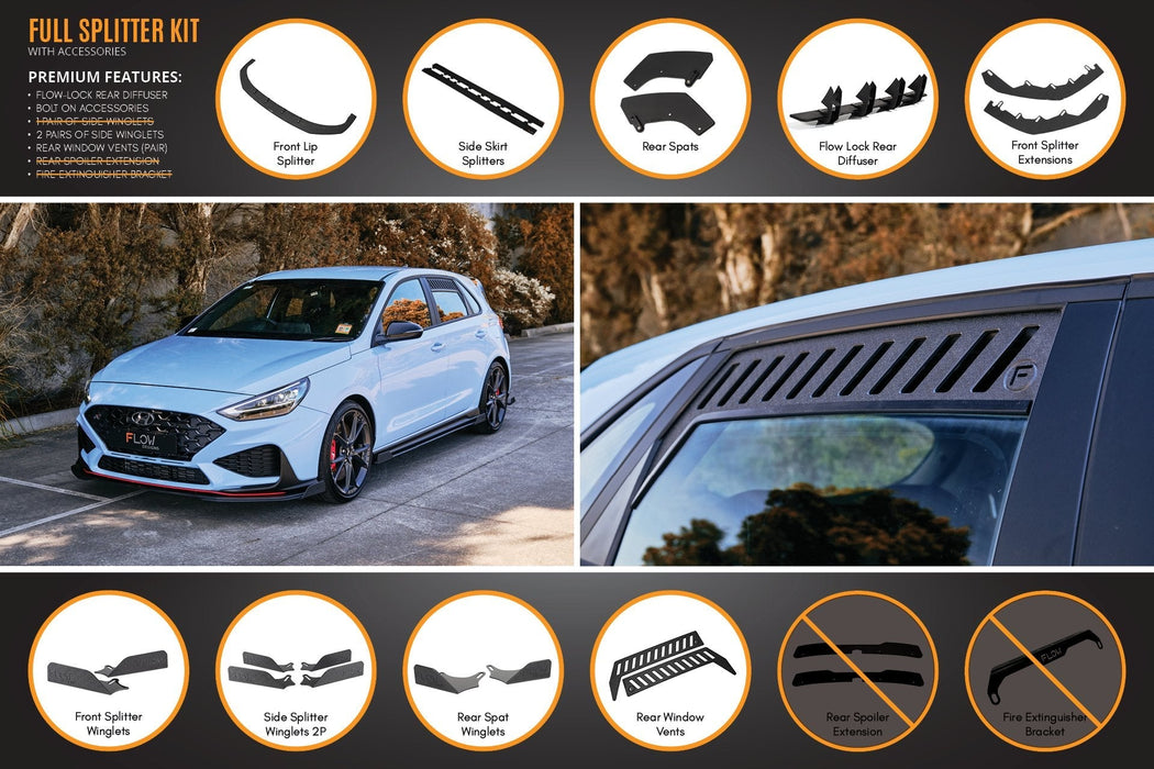 i30N Hatch PD FL 2021 Full Lip Splitter Set-Flow Designs