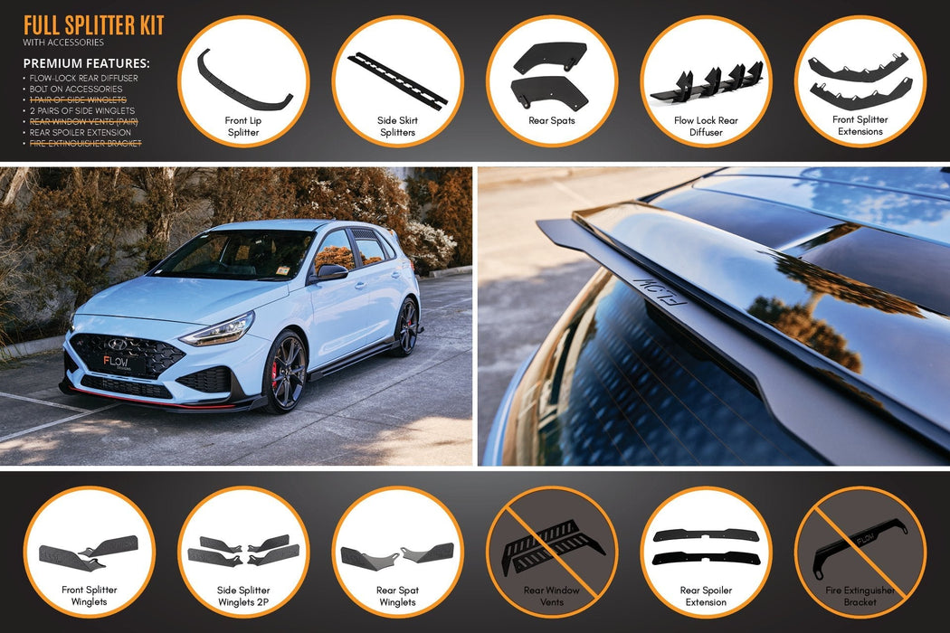 i30N Hatch PD FL 2021 Full Lip Splitter Set-Flow Designs