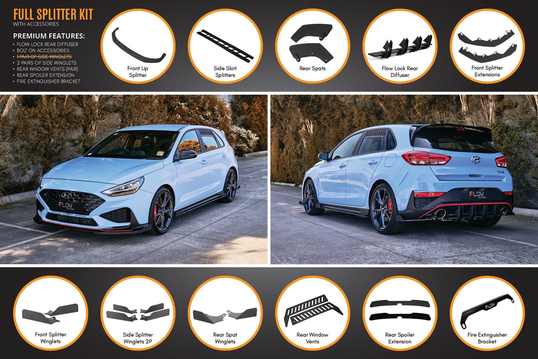 i30N Hatch PD FL 2021 Full Lip Splitter Set-Flow Designs