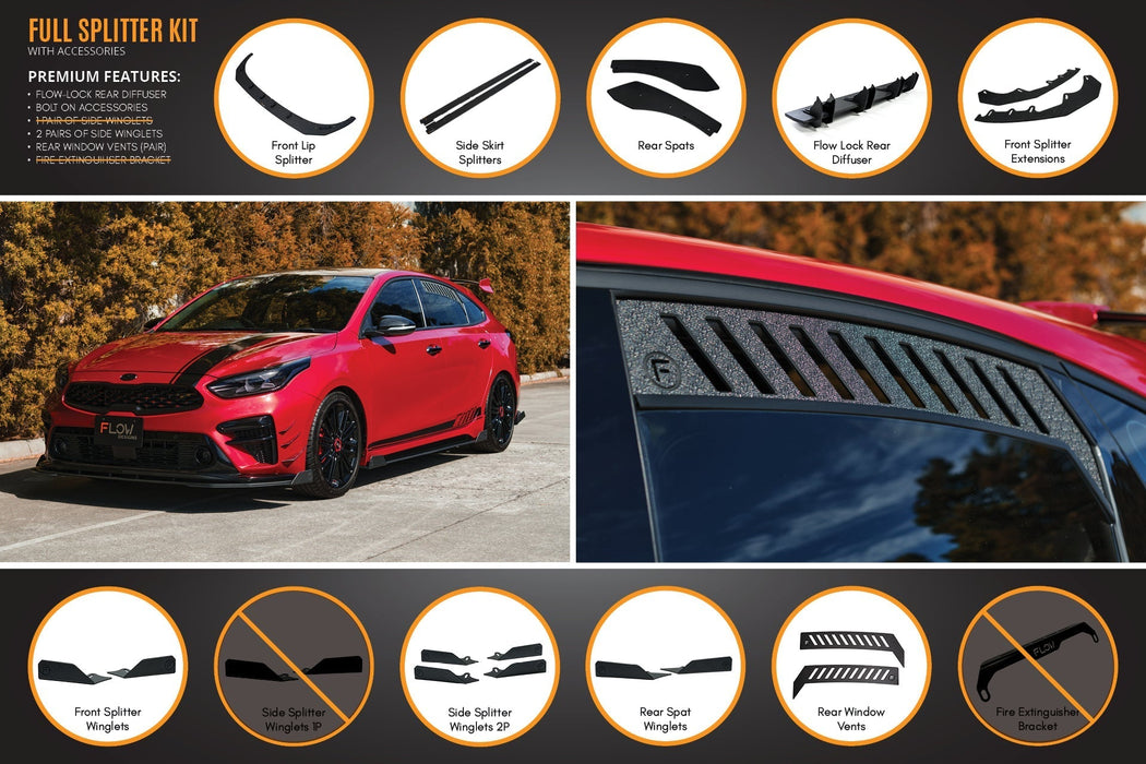 Cerato GT Hatch PFL Full Lip Splitter Set-Flow Designs