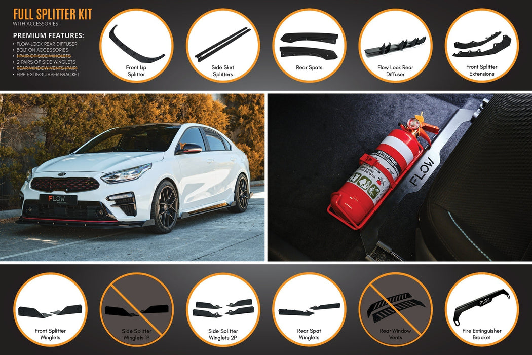 Cerato GT Sedan PFL Full Lip Splitter Set-Flow Designs