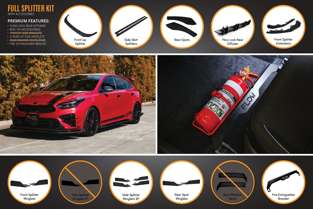 Cerato GT Hatch PFL Full Lip Splitter Set-Flow Designs