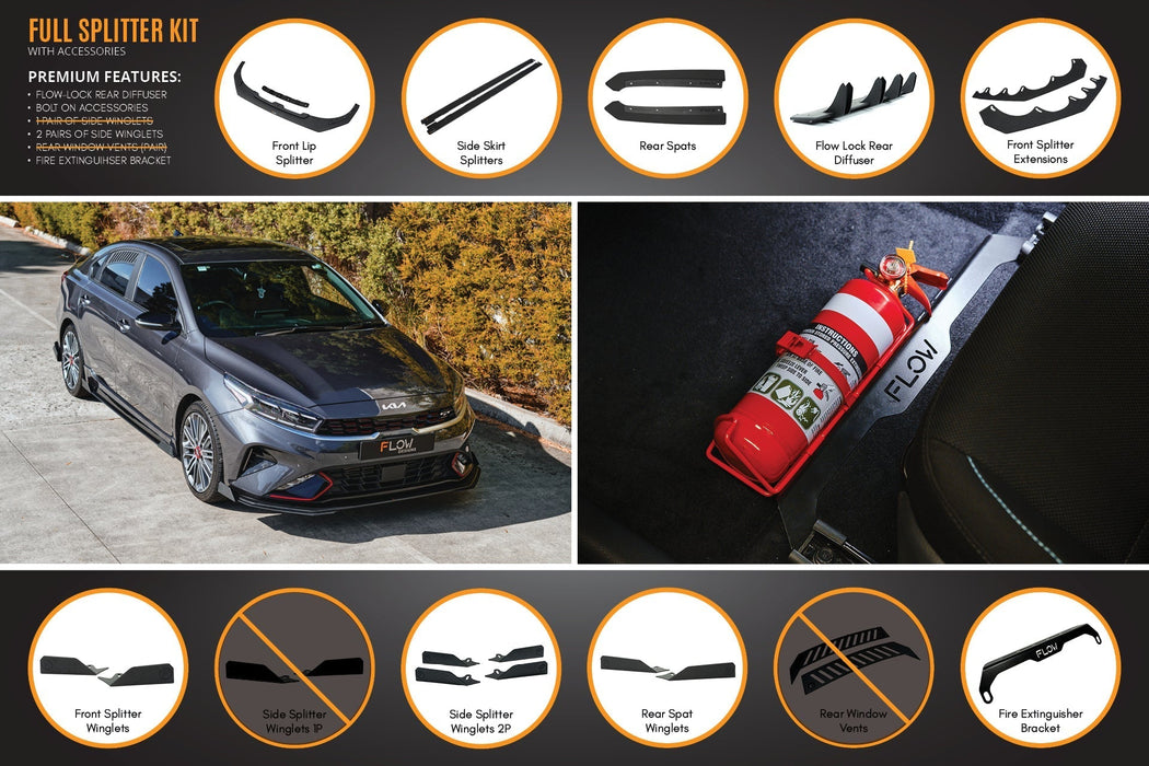 Cerato GT Sedan FL Full Lip Splitter Set-Flow Designs