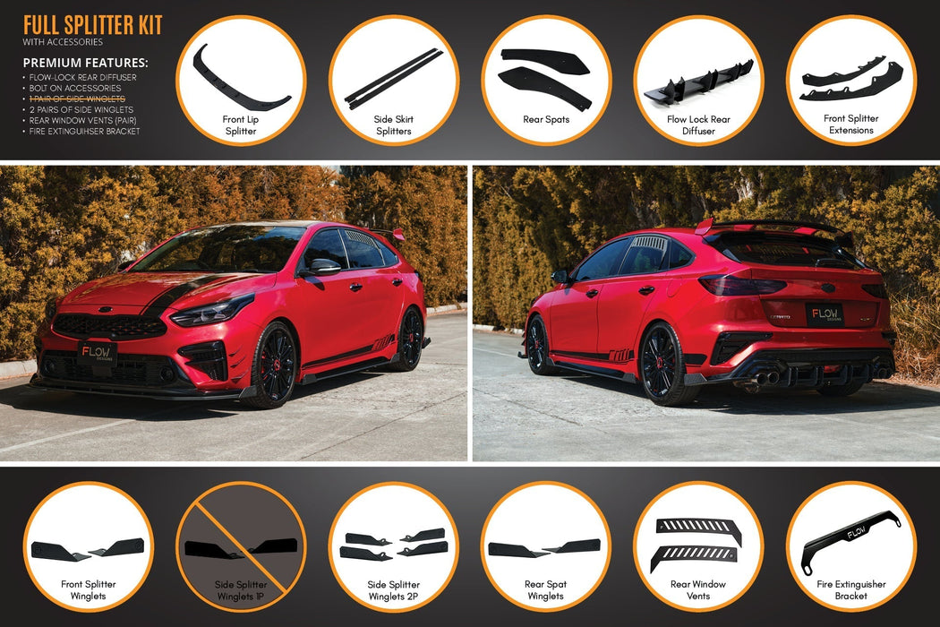 Cerato GT Hatch PFL Full Lip Splitter Set-Flow Designs