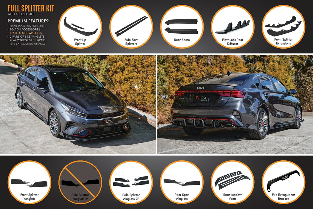 Cerato GT Sedan FL Full Lip Splitter Set-Flow Designs