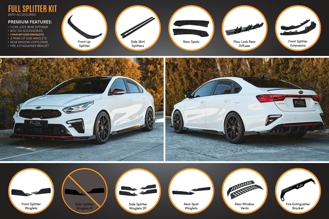 Cerato GT Sedan PFL Full Lip Splitter Set-Flow Designs