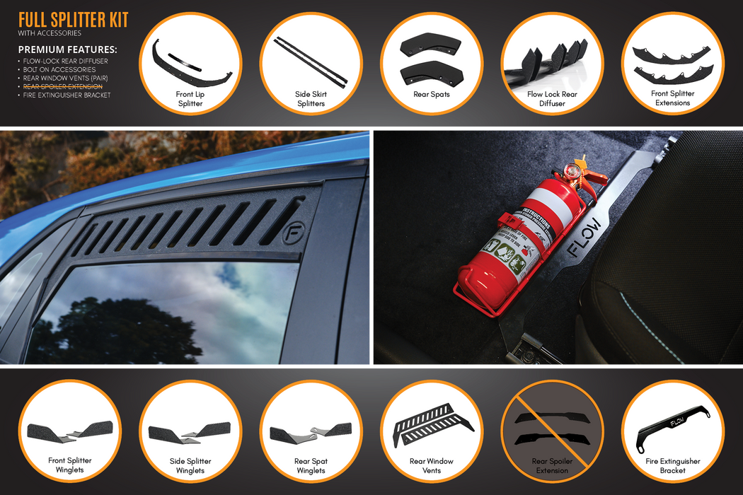i30 SR Hatch (2017-2018) Full Lip Splitter Set-Flow Designs