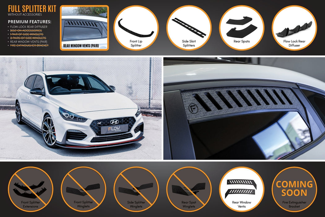i30N Fastback PD Full Lip Splitter Set-Flow Designs