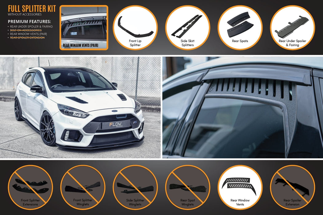 MK3 Focus RS Full Lip Splitter Set-Flow Designs