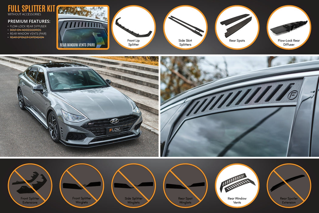 DN8 Sonata N Line 2020-2023 Full Lip Splitter Set-Flow Designs