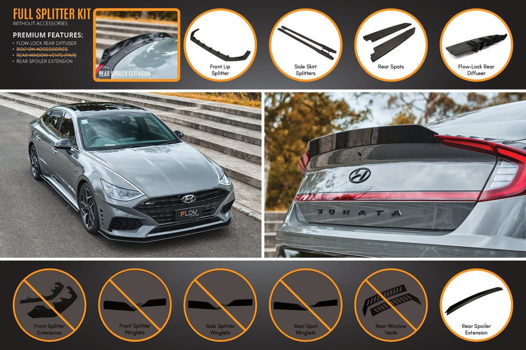 DN8 Sonata N Line 2020-2023 Full Lip Splitter Set-Flow Designs