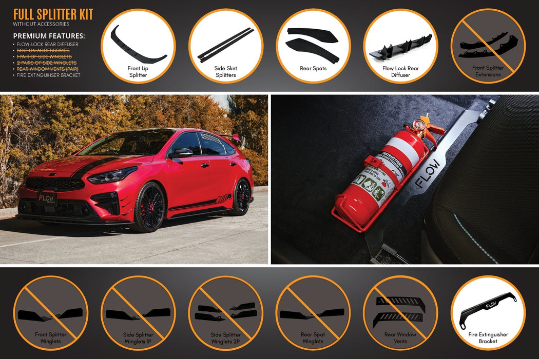 Cerato GT Hatch PFL Full Lip Splitter Set-Flow Designs