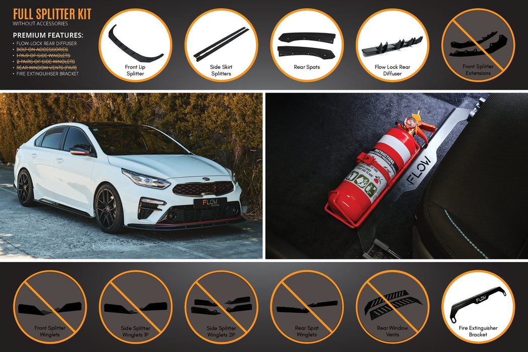 Cerato GT Sedan PFL Full Lip Splitter Set-Flow Designs