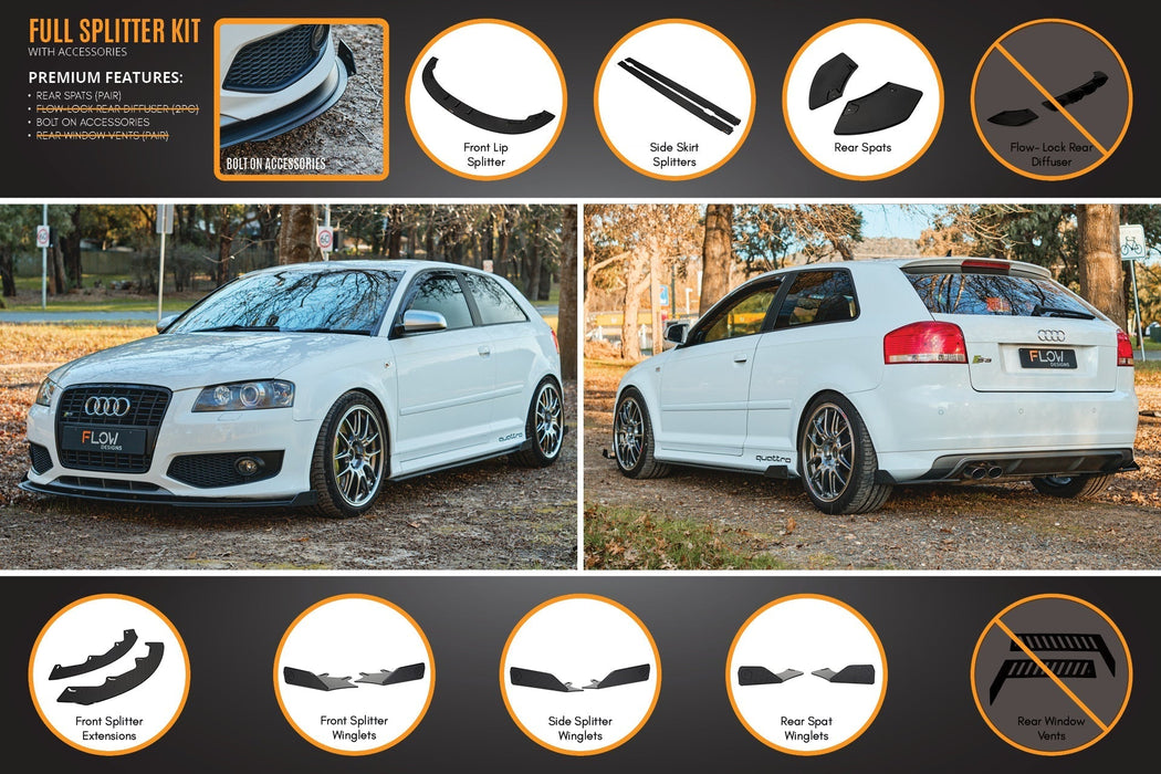 S3 8P Hatch (PFL) Full Lip Splitter Set-Flow Designs