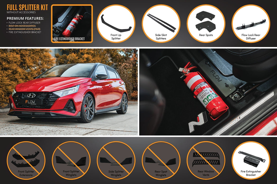 i20 N BC3 Full Lip Splitter Set-Flow Designs
